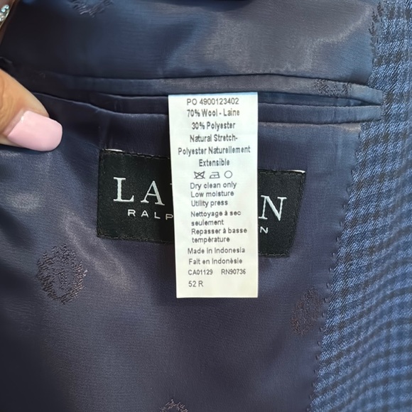 Ralph Lauren Blue Sport Coat with Notch Lapel - Picture 4 of 4